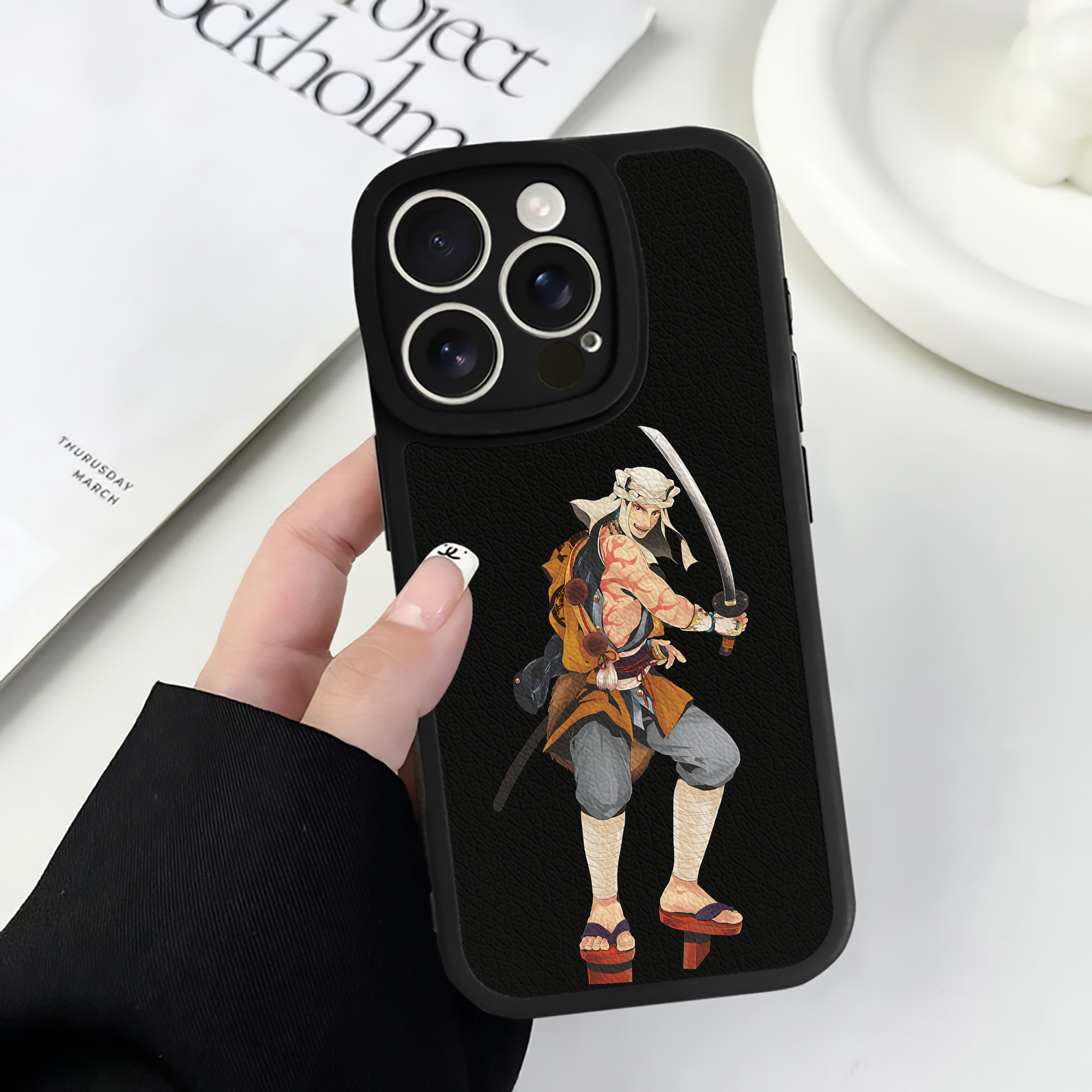 （画像用） 刀剣乱舞 Touken Ranbu 【iPhone 16シリーズ対応】シリコンスマホケース（レザー調） 材質：シリコン
